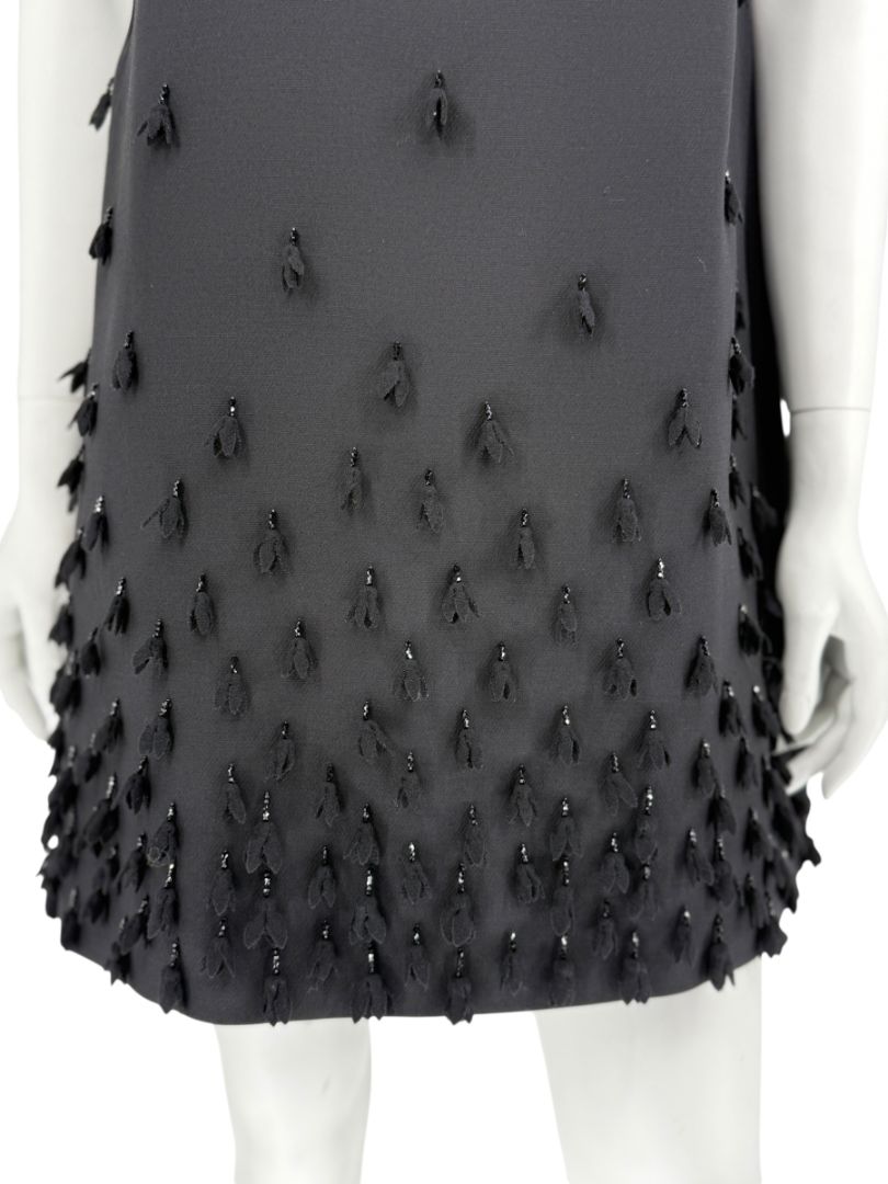 VALENTINO Black Embellished Mini Dress – Size 12