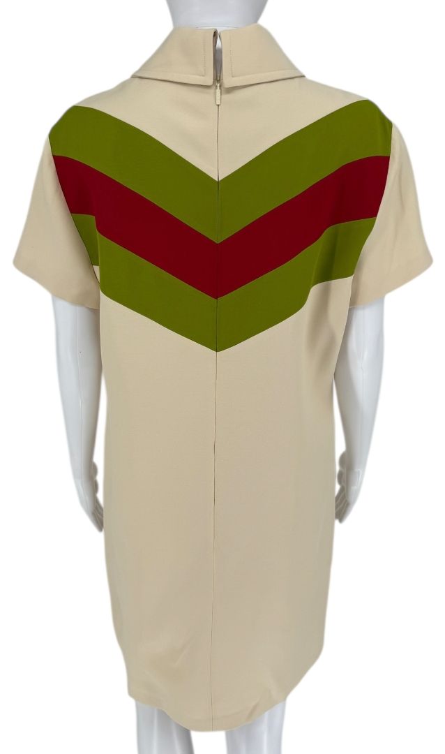 Gucci Gardenia Cady Crepe Wool Silk Dress – Size 44 – New with Tags