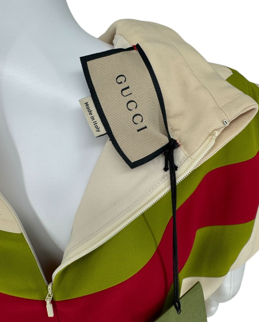 Gucci Gardenia Cady Crepe Wool Silk Dress – Size 44 – New with Tags