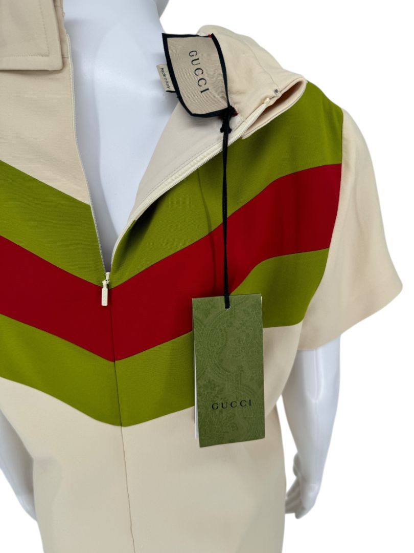 Gucci Gardenia Cady Crepe Wool Silk Dress – Size 44 – New with Tags