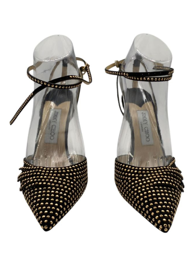 Jimmy Choo Black Studded Mesh Pumps – Size 37 – Excellent Preowned Condition (Worn Once)
