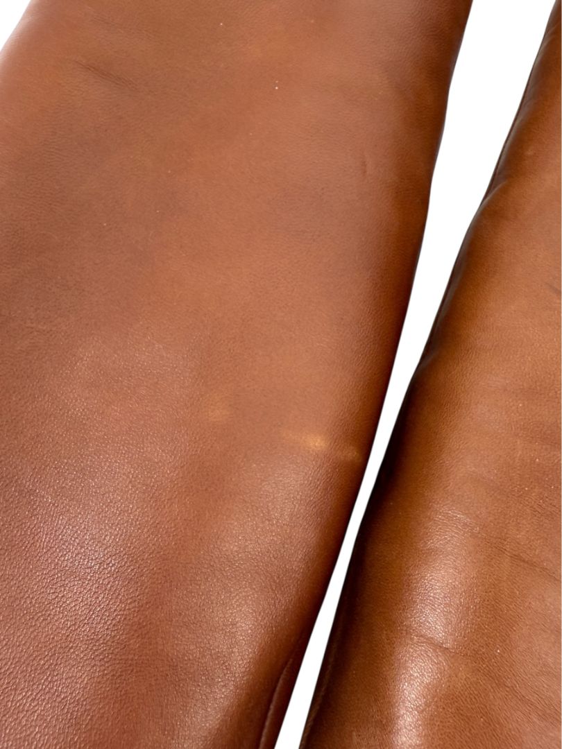 Prada Chestnut Brown Leather Knee-High Boots – Size 39