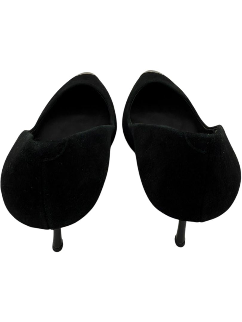 Giuseppe Zanotti Black Suede Cap Toe Pumps – Size 39
