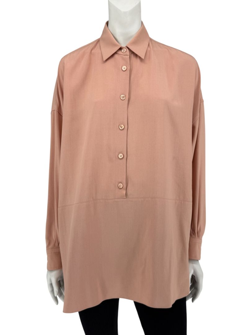 Loro Piana Rose Silk Button-Down Shirt – Size IT 40