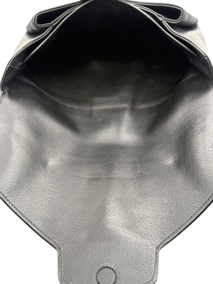 Givenchy Black Pony Hair Accented Antigona Envelope Clutch Bag