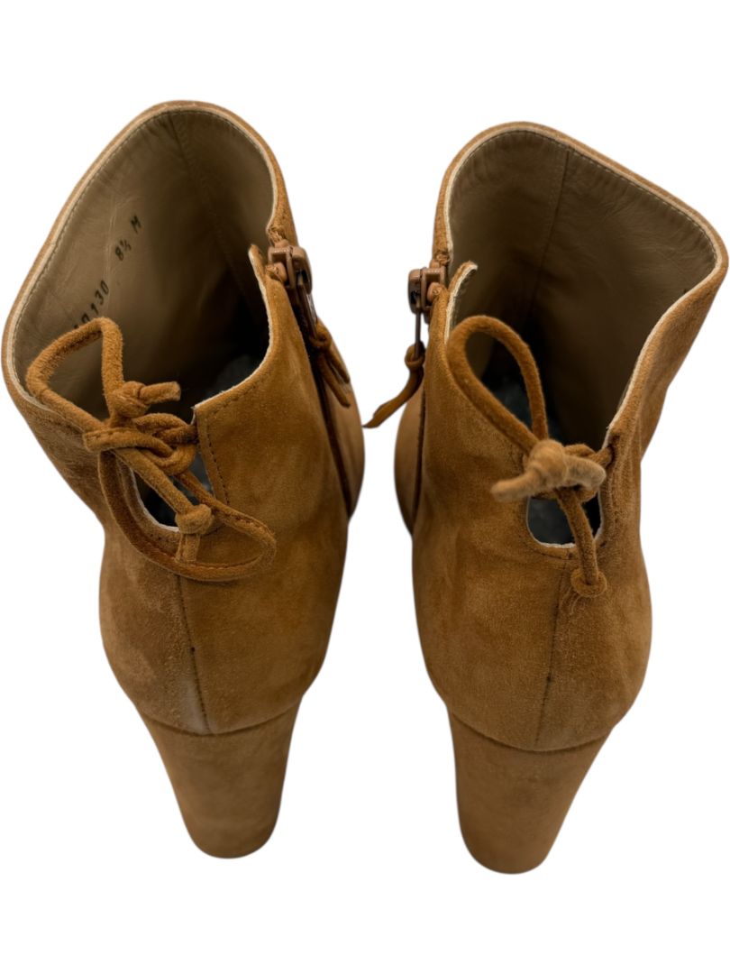 Stuart Weitzman Tan Suede Pointed Toe Booties – Size 8.5M