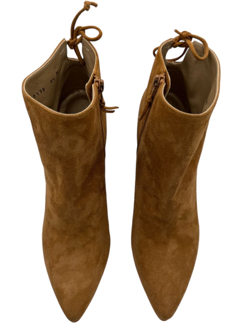 Stuart Weitzman Tan Suede Pointed Toe Booties – Size 8.5M