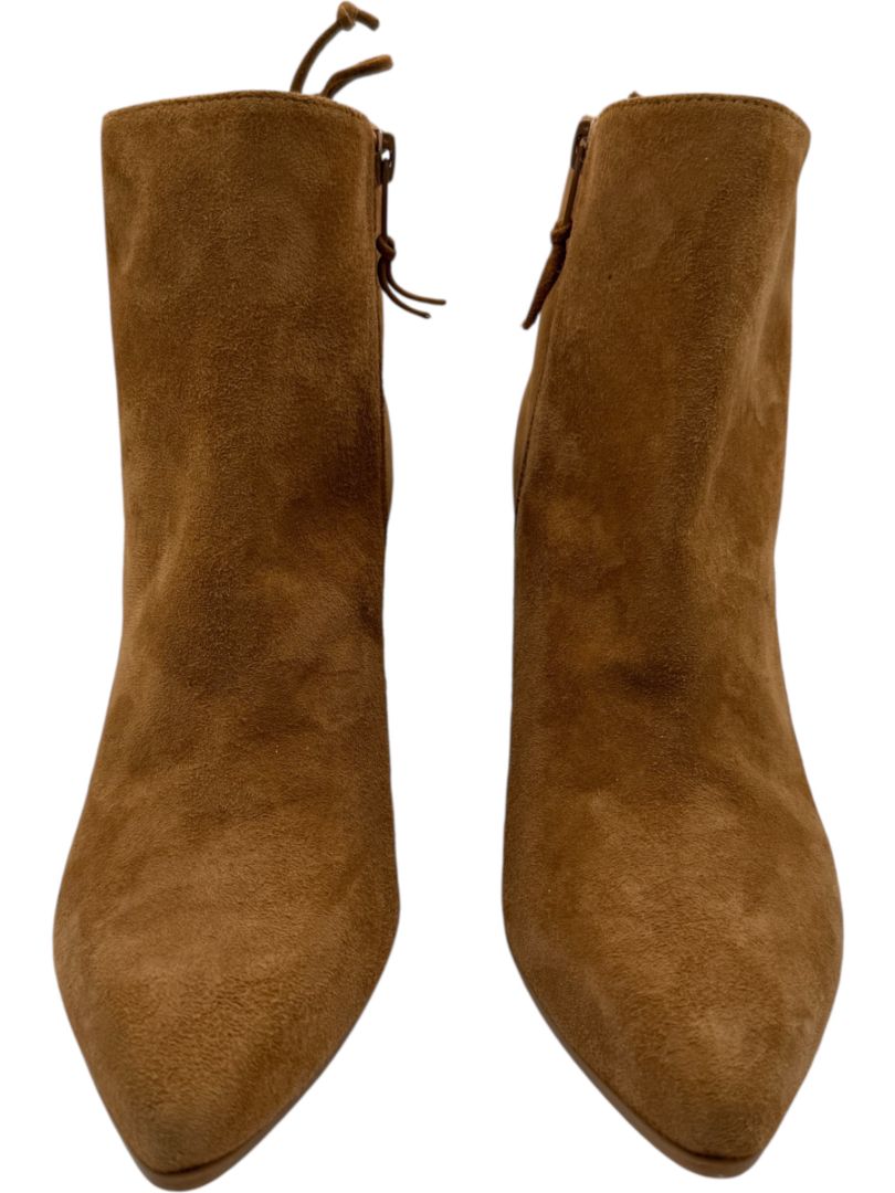 Stuart Weitzman Tan Suede Pointed Toe Booties – Size 8.5M
