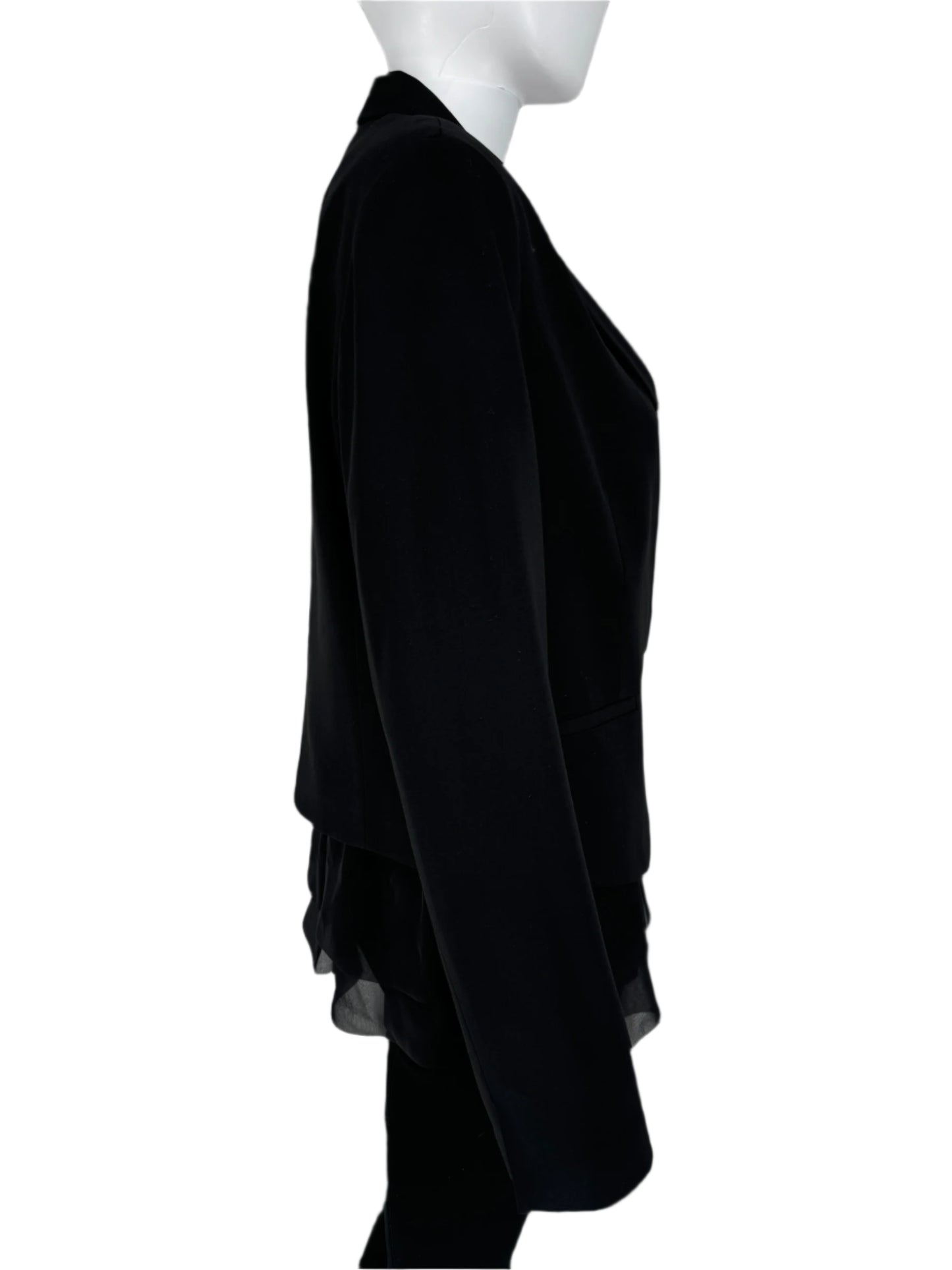 Brunello Cucinelli Black Layered Hem Blazer – Size 44 IT (US 8)