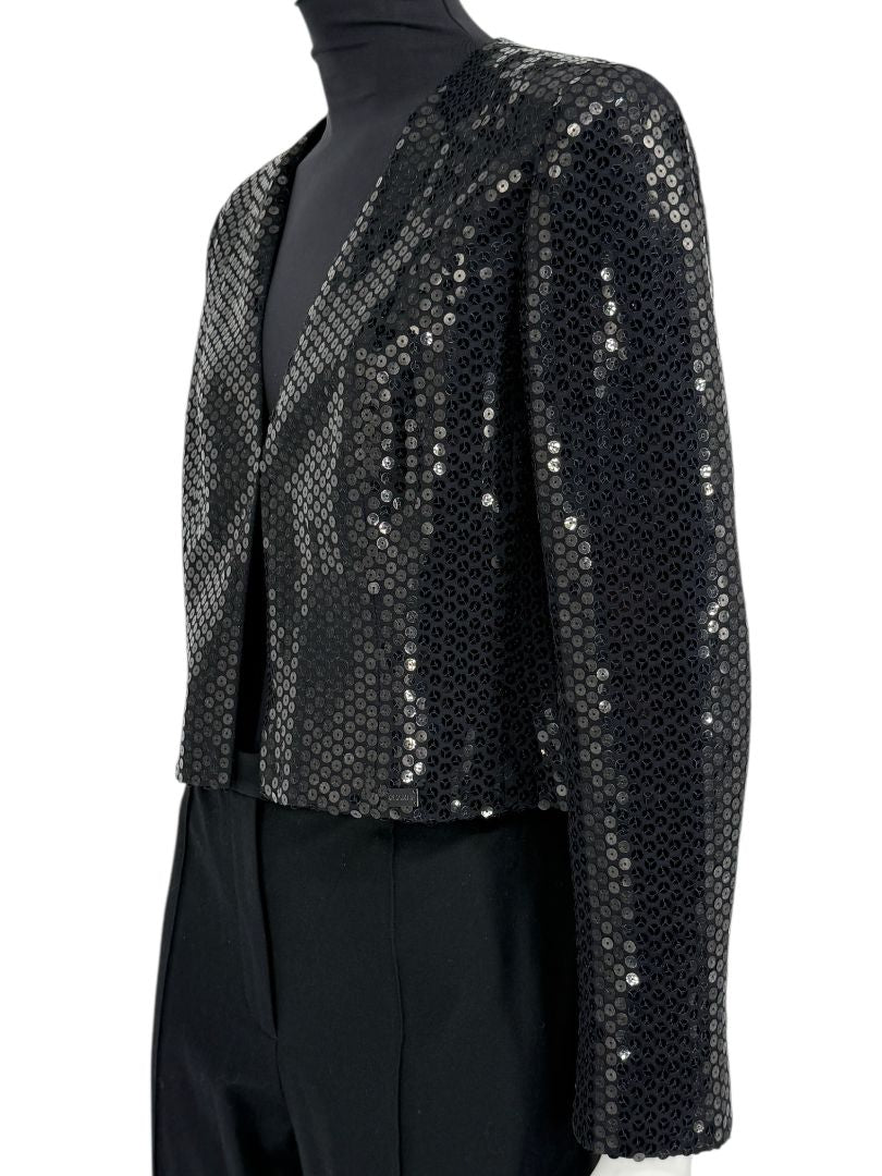 Chanel Black Sequin Cropped Jacket – 2003 Cruise Collection (03C)