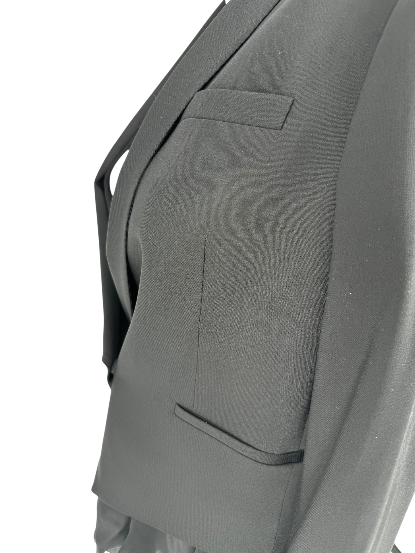 Brunello Cucinelli Black Layered Hem Blazer – Size 44 IT (US 8)