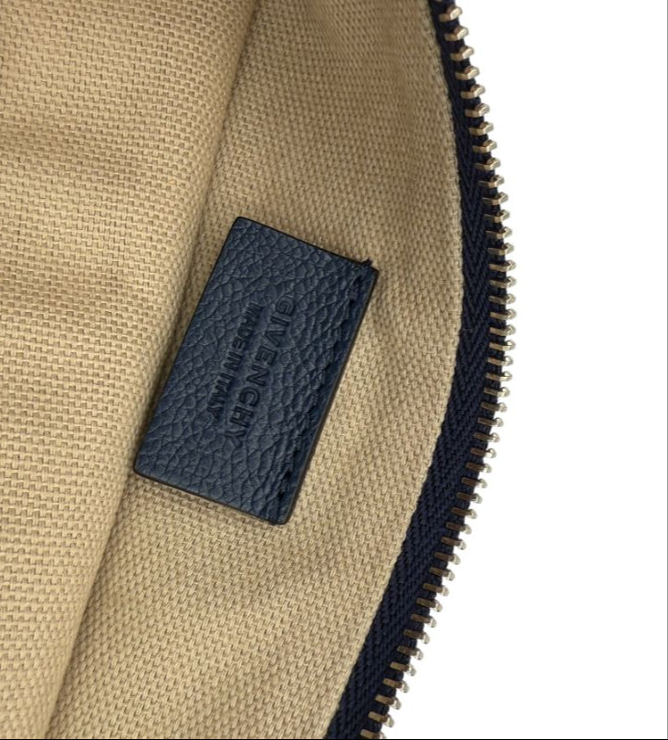 Givenchy Antigona Clutch Navy Pebbled Leather