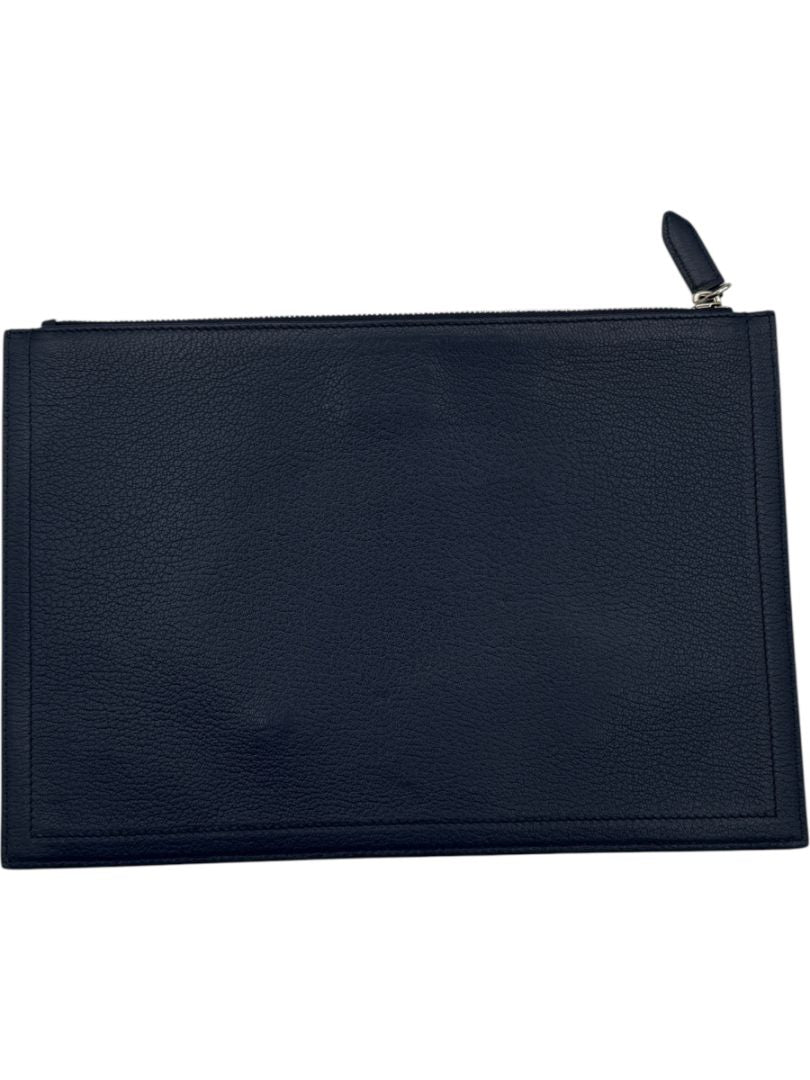 Givenchy Antigona Clutch Navy Pebbled Leather