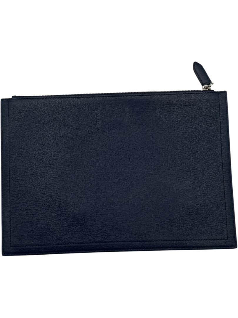 Givenchy Antigona Clutch Navy Pebbled Leather