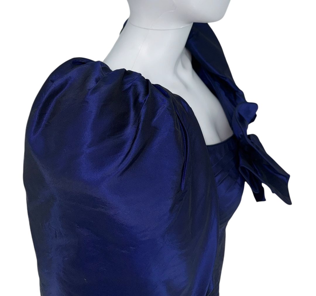Patricia Rhodes Dramatic Puff-Sleeve Cocktail Dress — Size 4