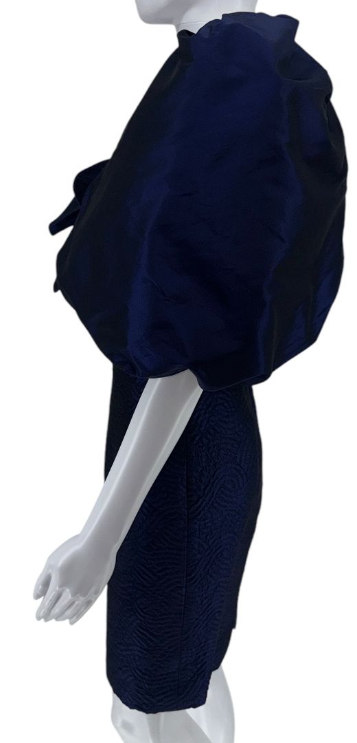 Patricia Rhodes Dramatic Puff-Sleeve Cocktail Dress — Size 4