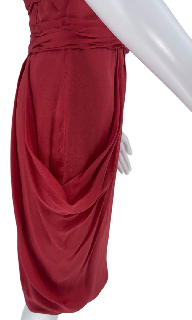 J. Mendel Draped Off-Shoulder Cocktail Dress – Size 6