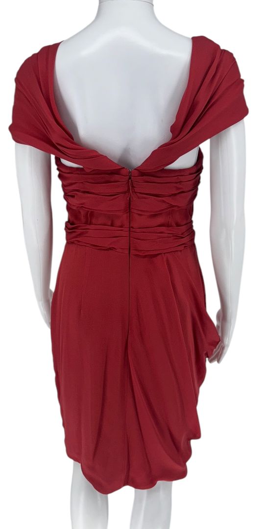 J. Mendel Draped Off-Shoulder Cocktail Dress – Size 6