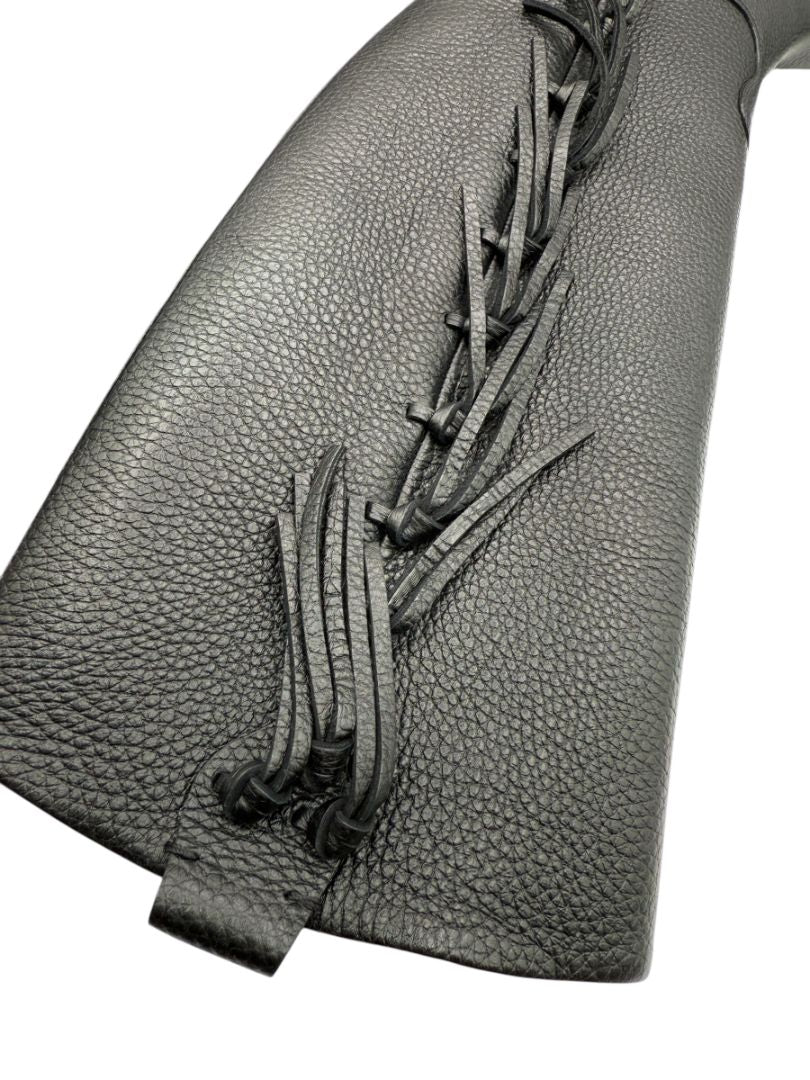 Valentino BNIB Leather Fringe Trim Accent Riding Boots - Size 37