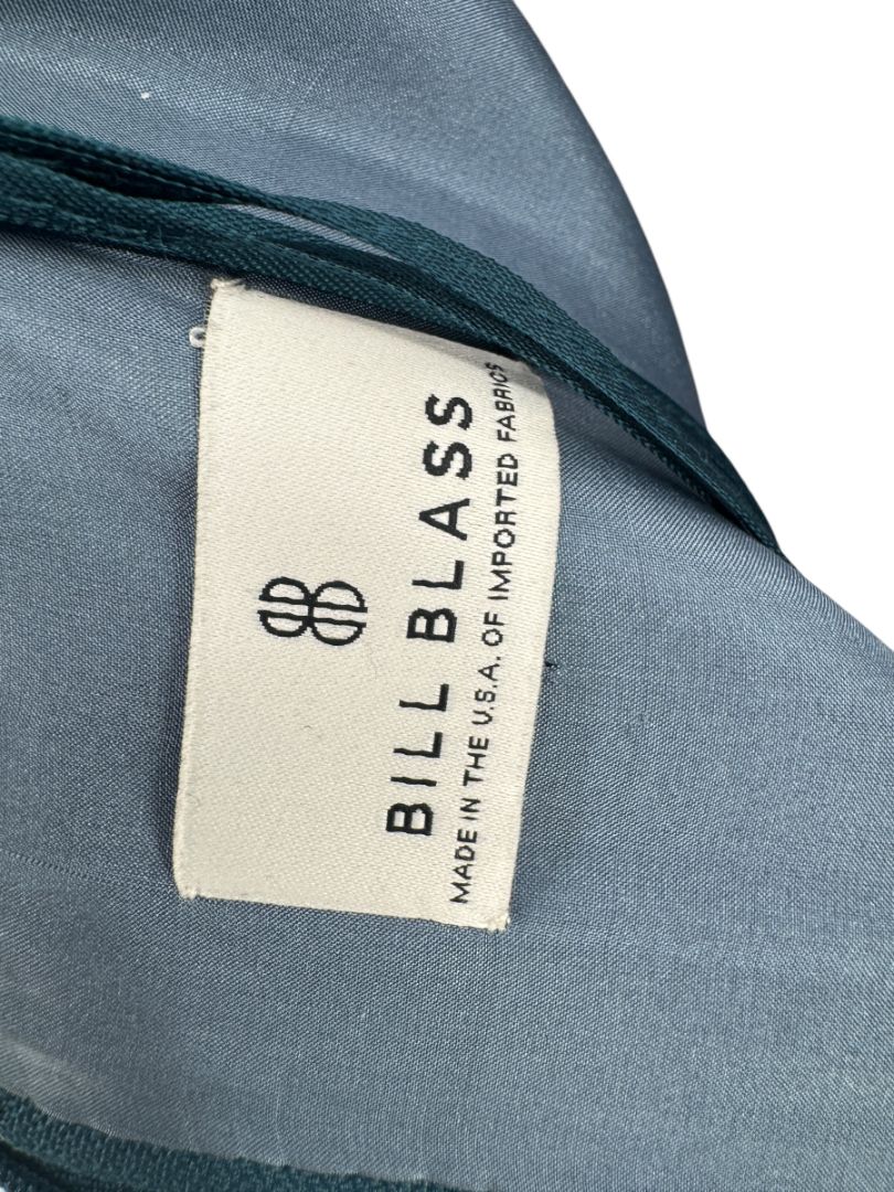 Bill Blass Strapless Blue Velvet Burnout Dress – Size 8