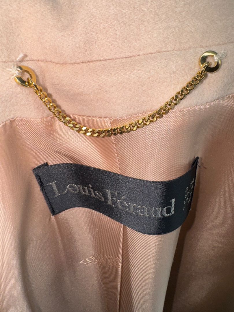 Louis Féraud Pale Blush Wool Swing Coat – Very Good Preowned Condition