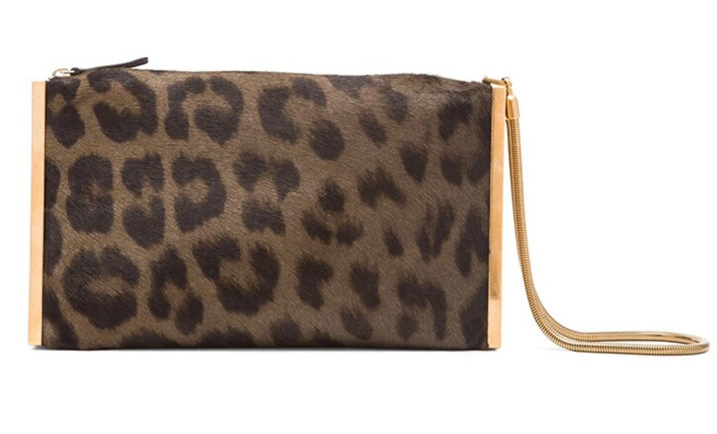 LANVIN Calf Hair Leopard Clutch – Excellent Pre-Owned Condition