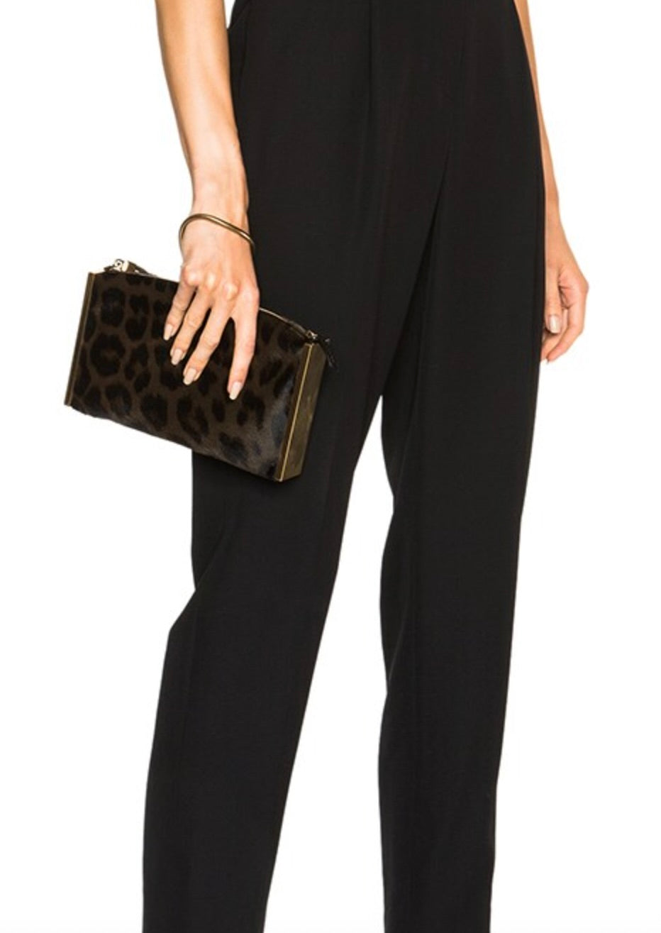LANVIN Calf Hair Leopard Clutch – Excellent Pre-Owned Condition