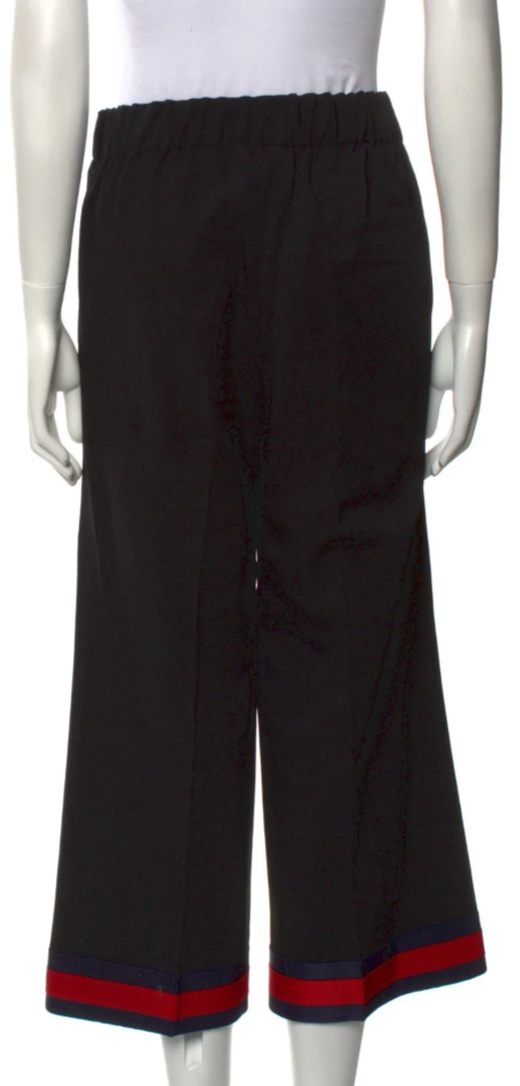 Gucci Black Viscose Wide-Leg Cropped Pants – Size 42