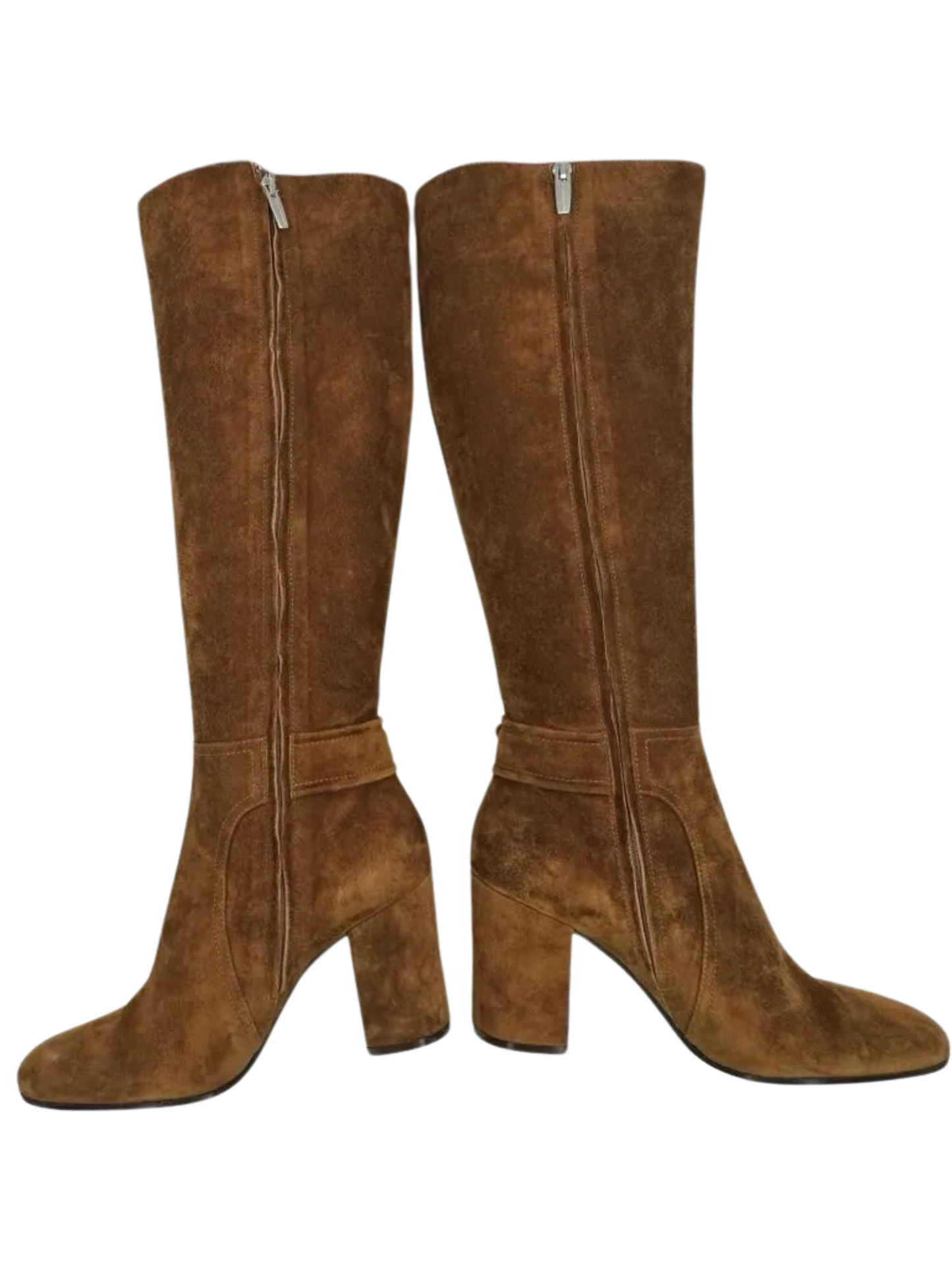 NEW Gianvito Rossi $1200 Rust Suede Knee High Buckle Boots 39/9