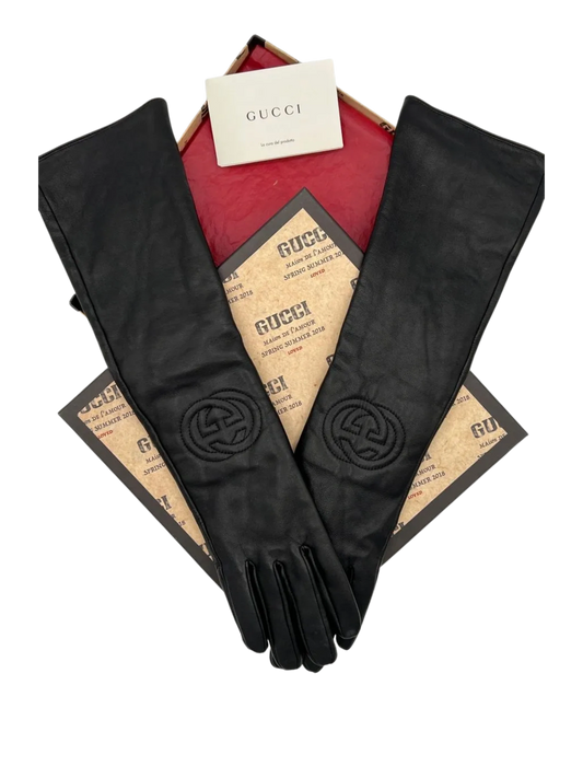 Gucci Long Leather Gloves