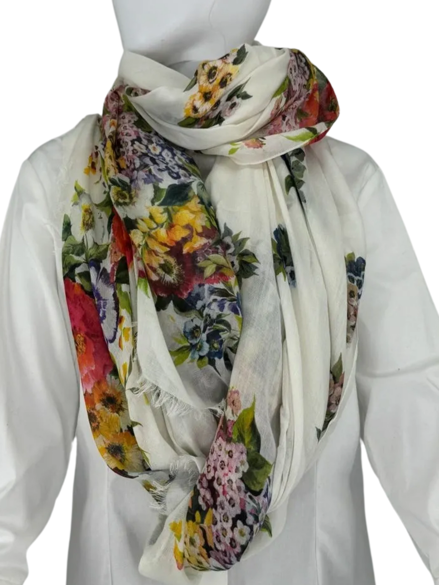 Dolce & Gabbana NWT Multicolor Floral Print Shawl