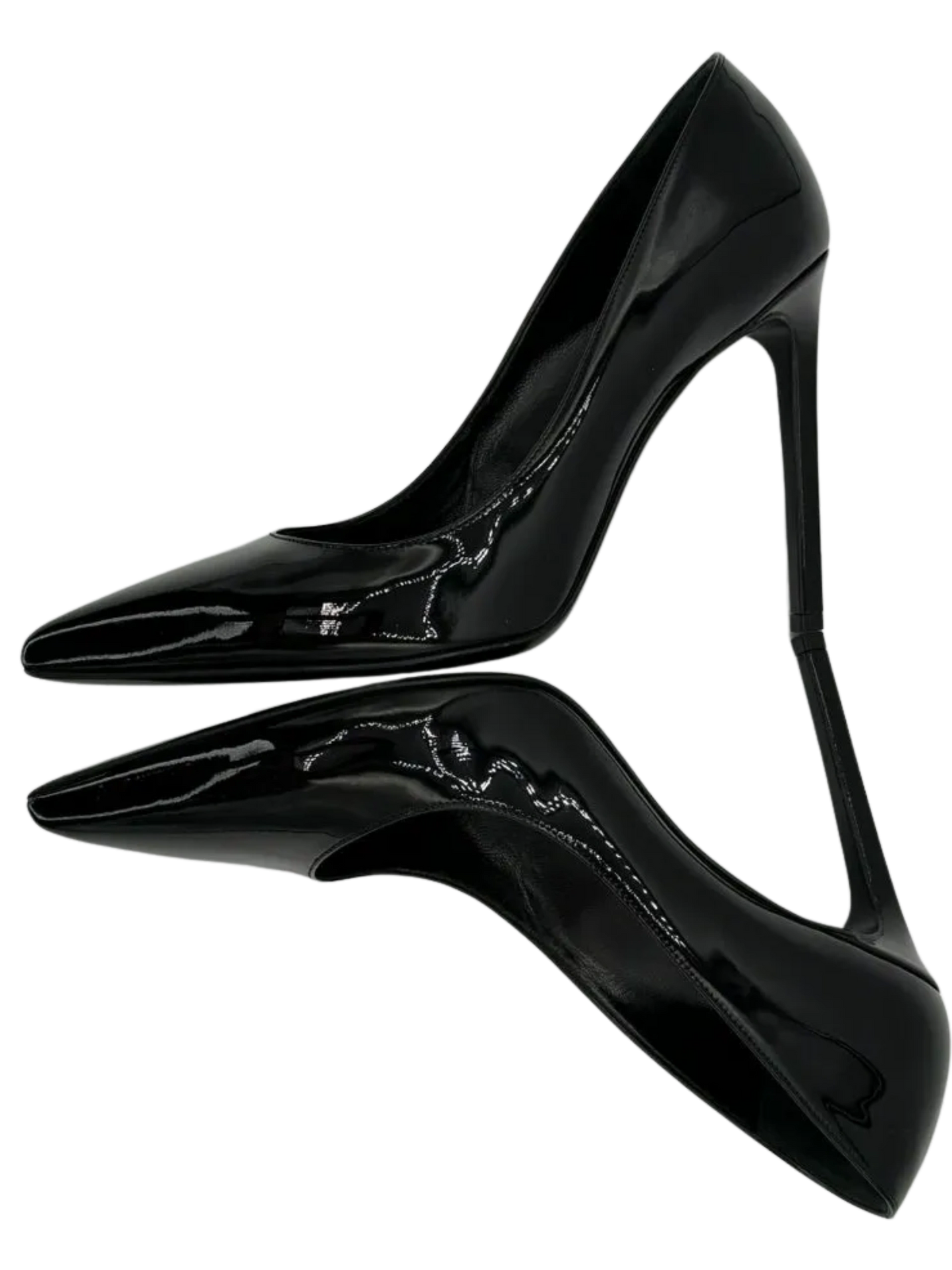 Saint Laurent Black Patent Leather Pointed Toe Pumps