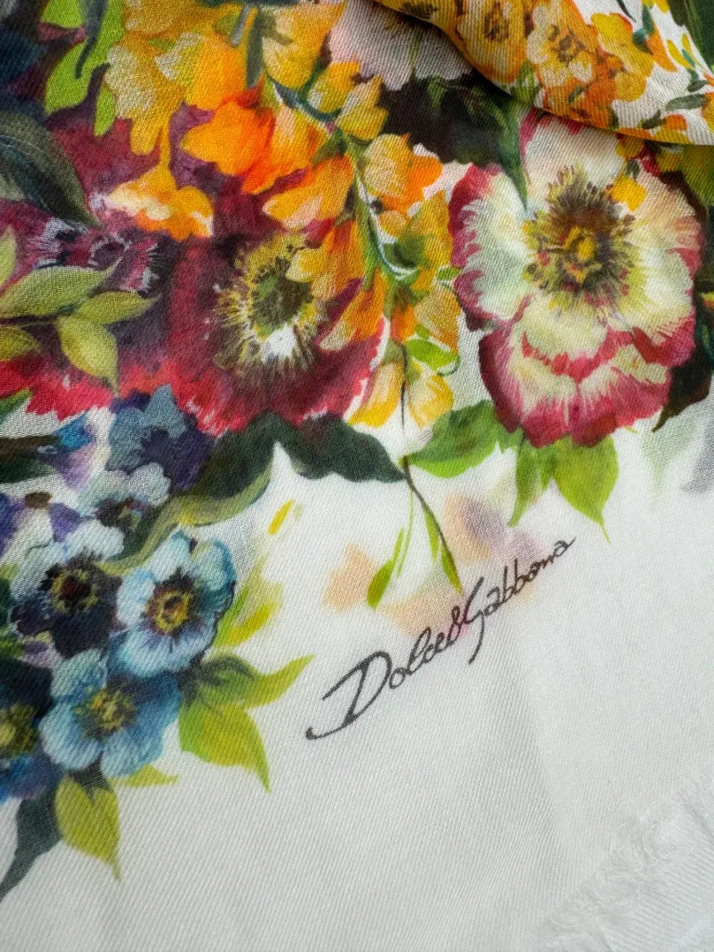 Dolce & Gabbana NWT Multicolor Floral Print Shawl