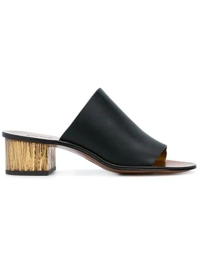 Chloe Qassie Leather Block-Heel Mule Sandal