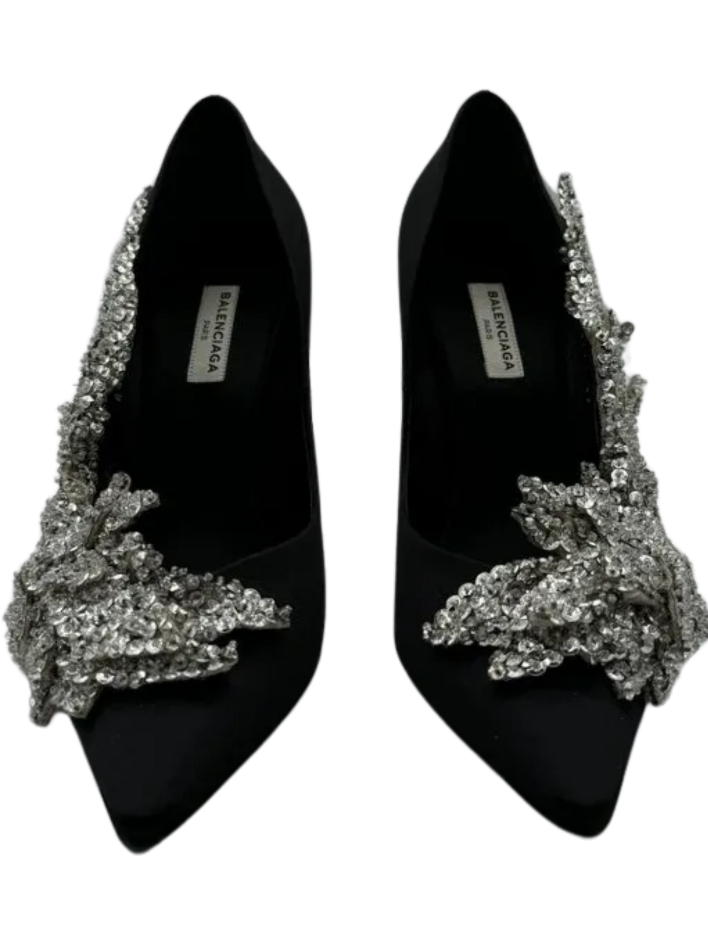 *NEW* BALENCIAGA Sequin-embellished satin pumps