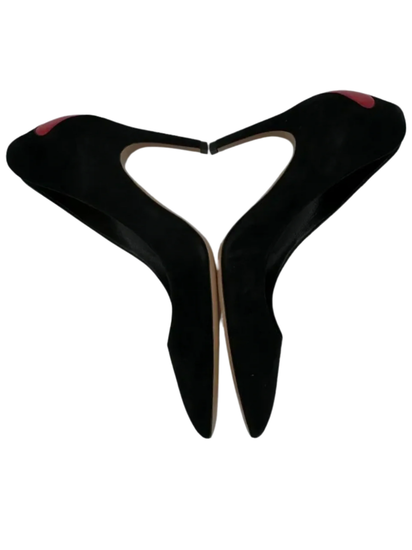 Dior "Dioramour" Heart adorned embroidered suede pumps Size 39