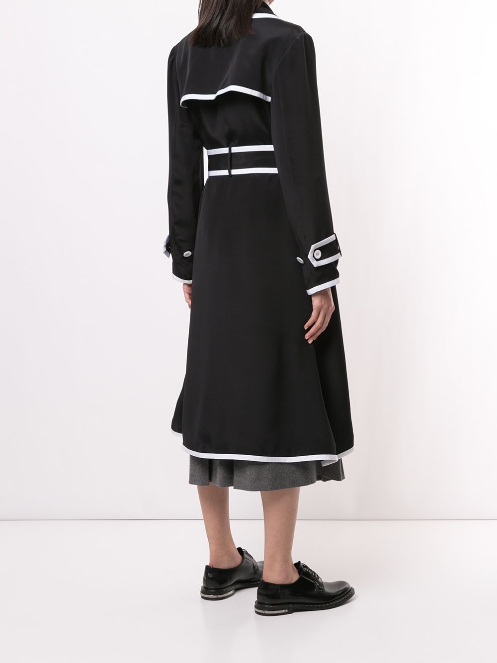 Thom Browne grosgrain-tip trenchcoat dress