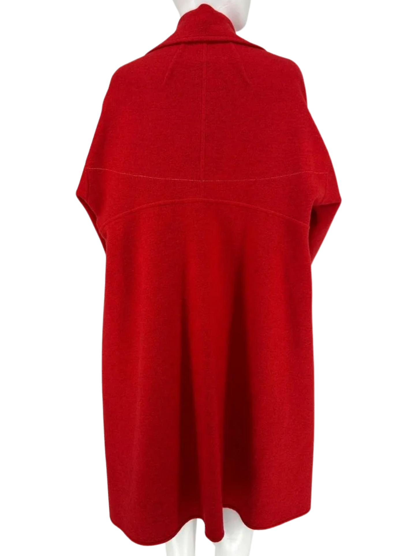 Celine Red double-faced Cashmere Oversized Peacoat. Size: 38/6