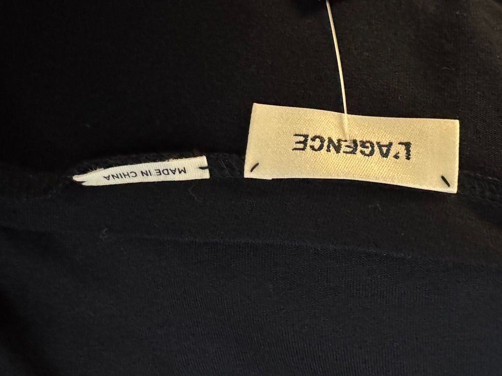 L’Agence Black Long Sleeve Scoop Neck Top – Size L