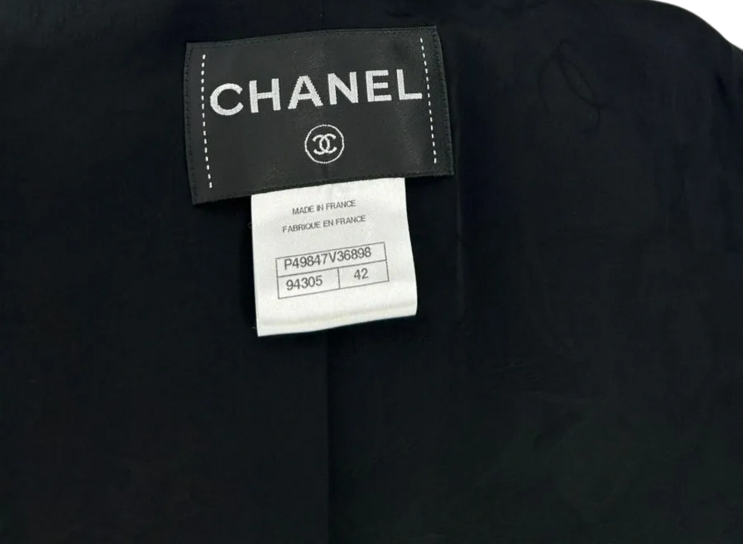 CHANEL 2014 Black Wool Crepe Jacket - Size 42