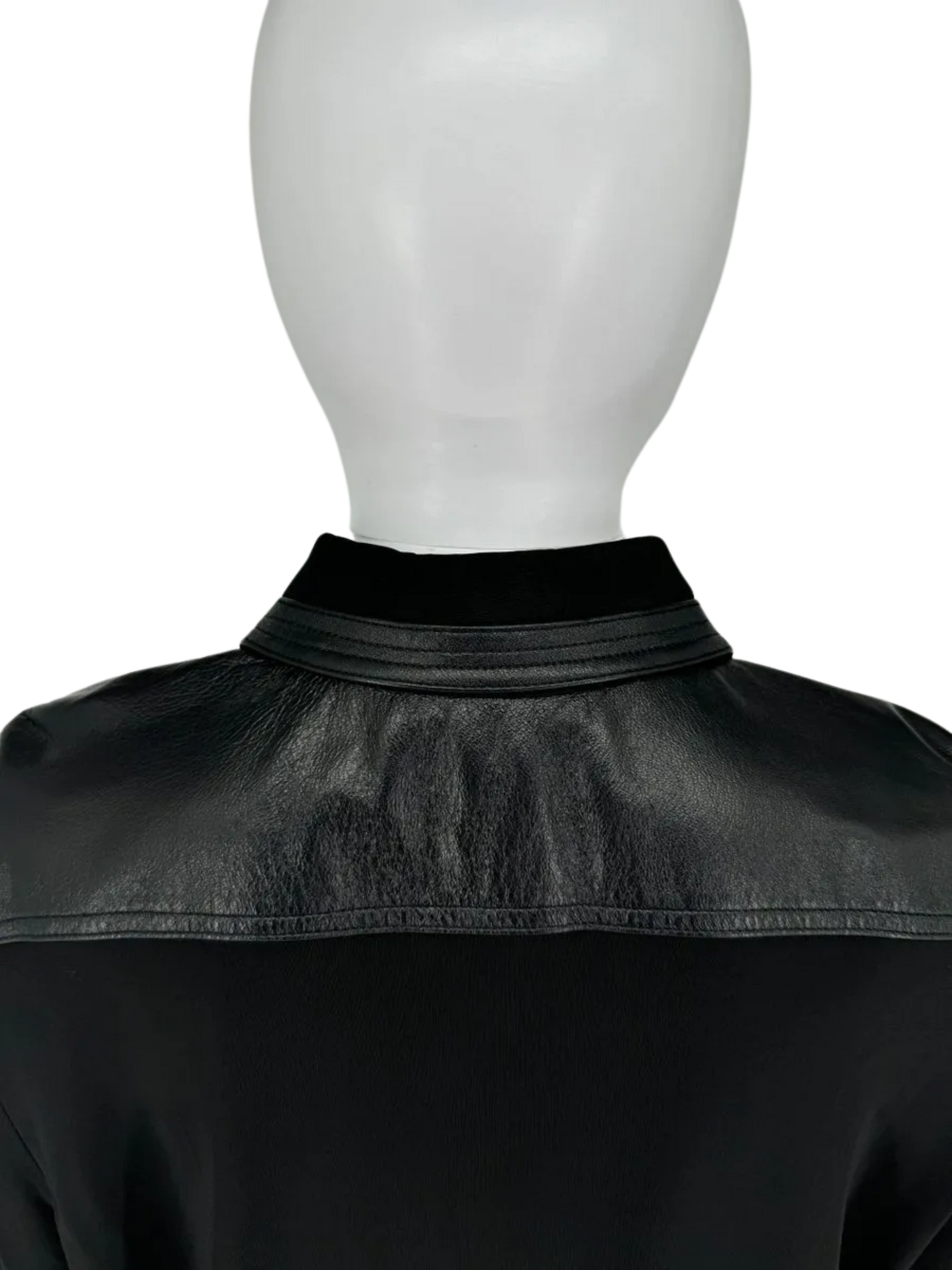 Victoria Beckham leather accent shirt