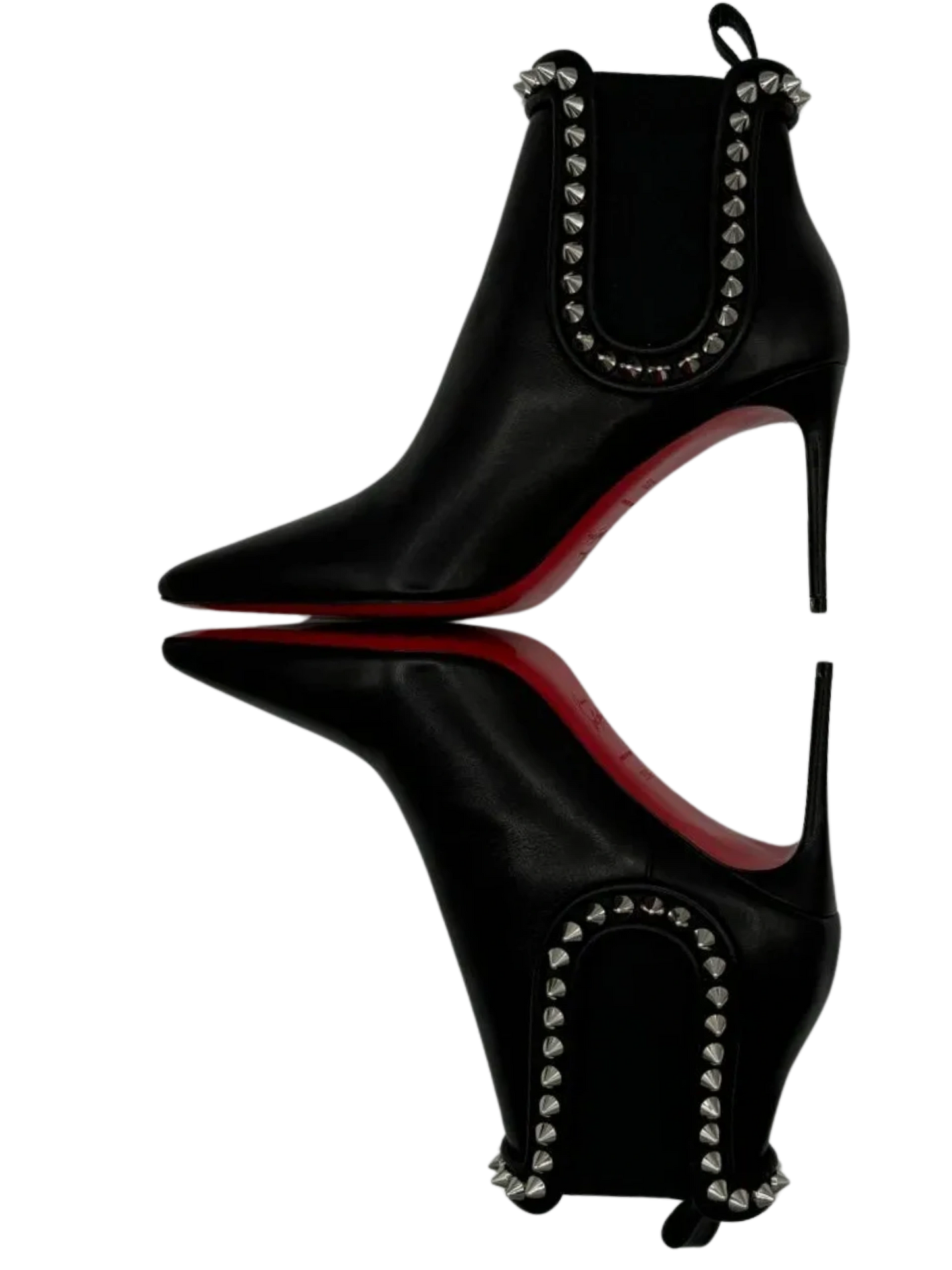 Christian Louboutin - Capaboot 85mm Spiked Napa Stiletto Ankle Boot Sz. 39.5