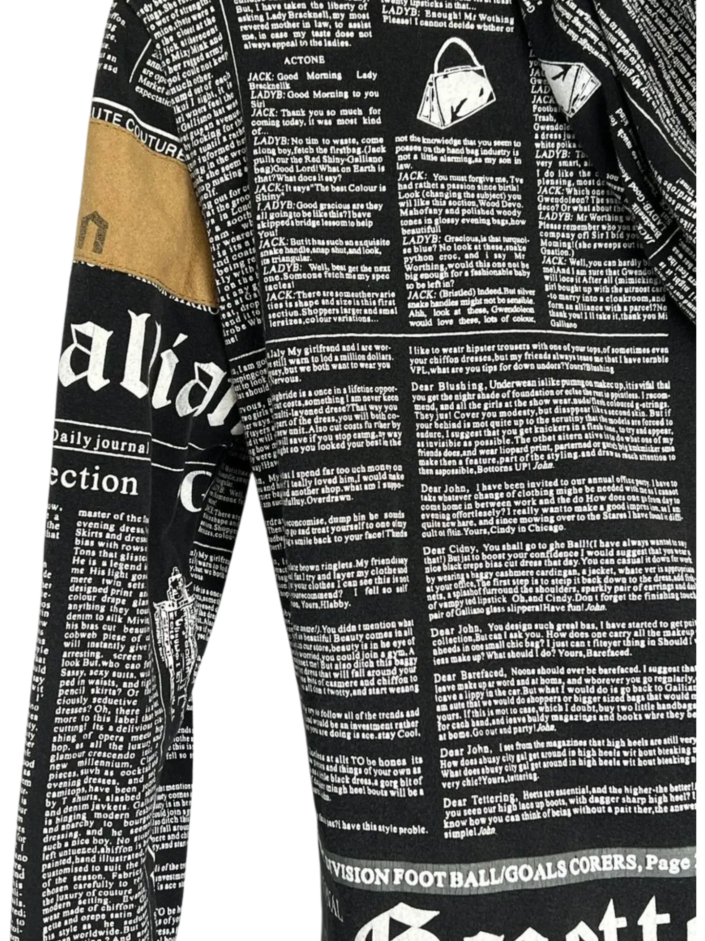 John Galliano Newsprint Top