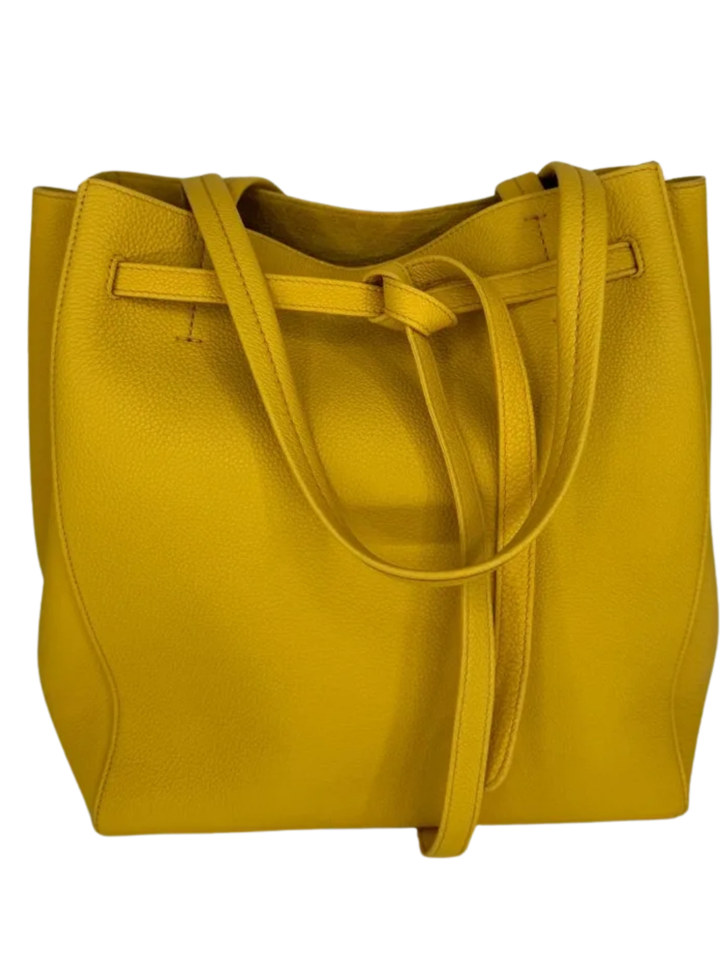 NWT Celine Cabas Phantom Tote in soft grained calk skin - Citron color