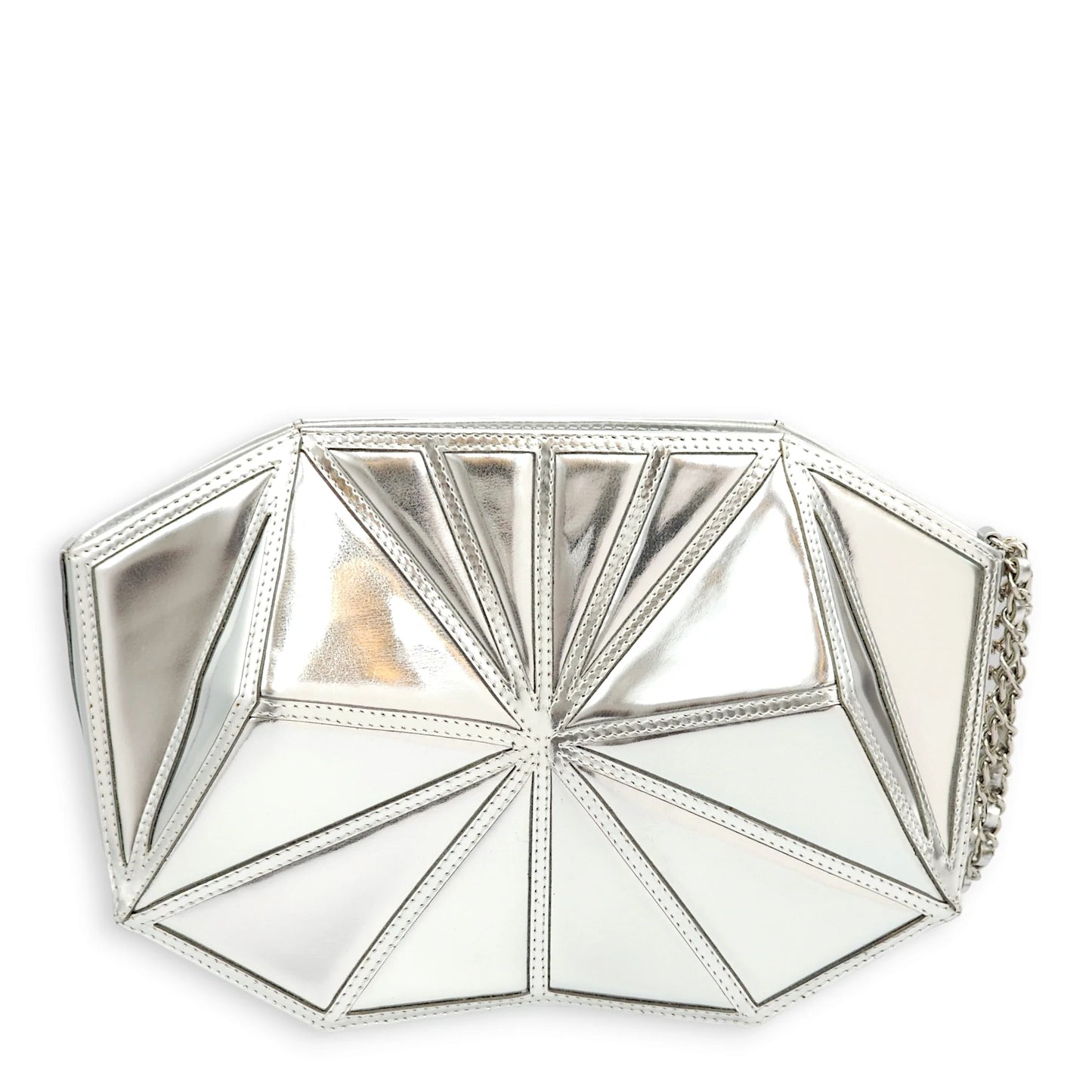 S/S 2012 Chanel Midnight Swim Silver Clutch in Patent Leather