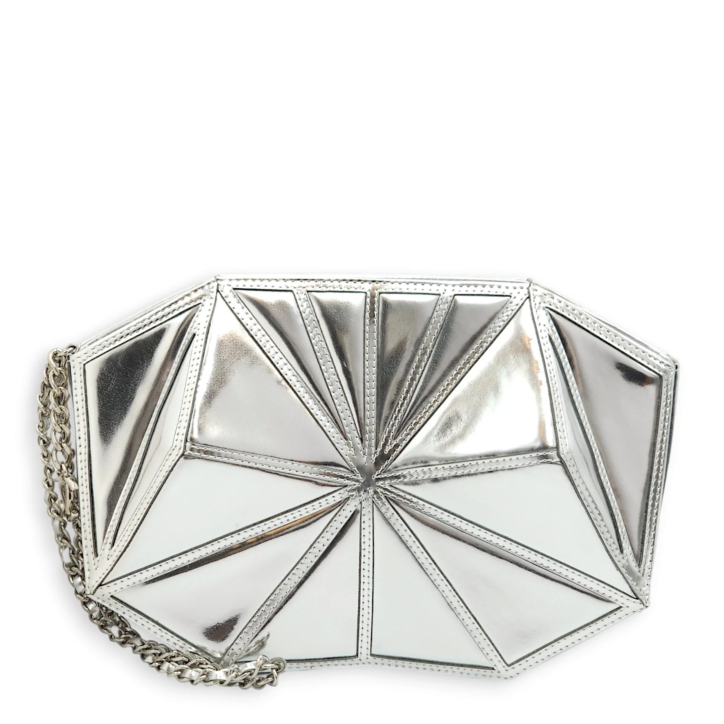 S/S 2012 Chanel Midnight Swim Silver Clutch in Patent Leather