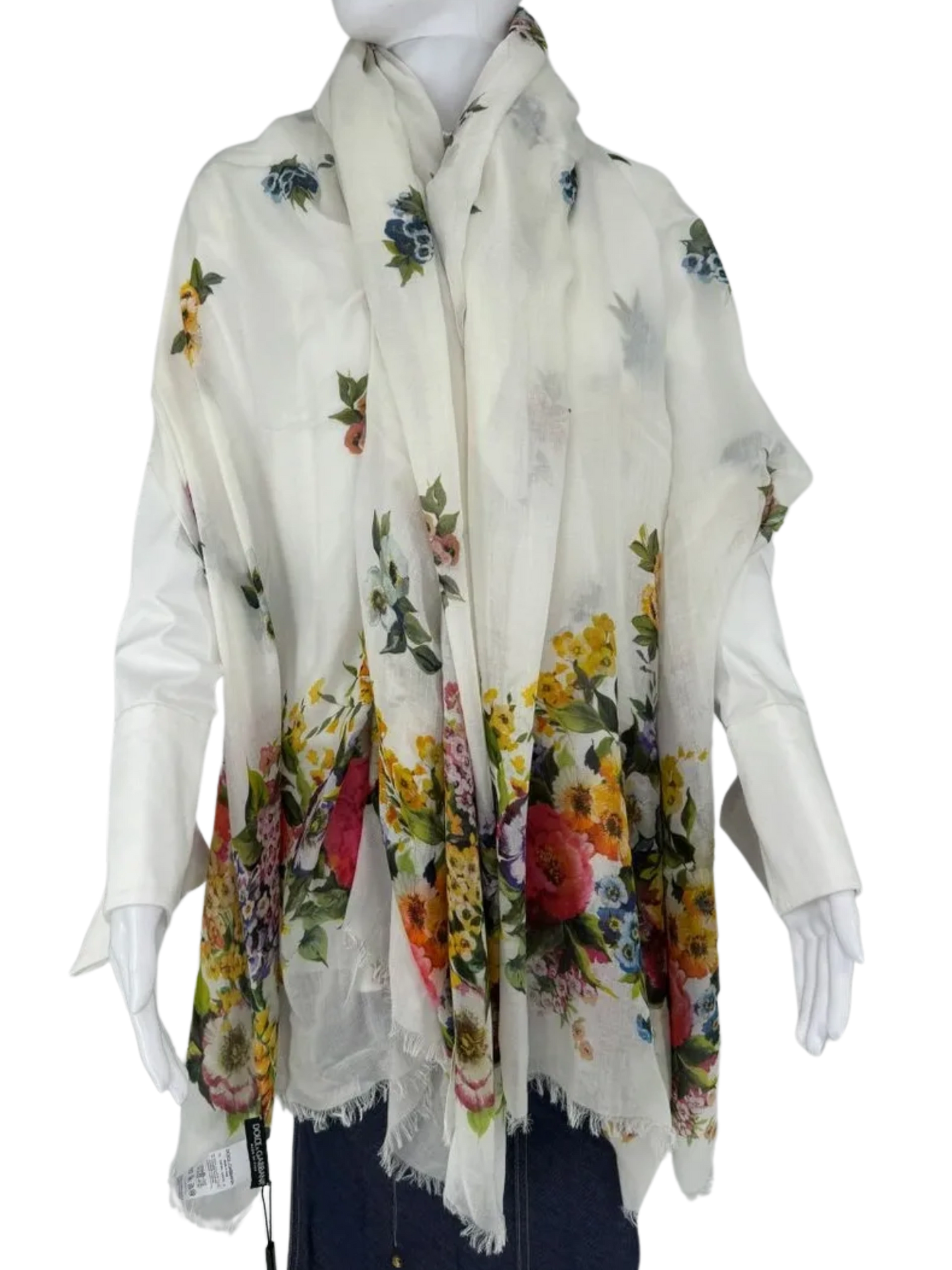 Dolce & Gabbana NWT Multicolor Floral Print Shawl