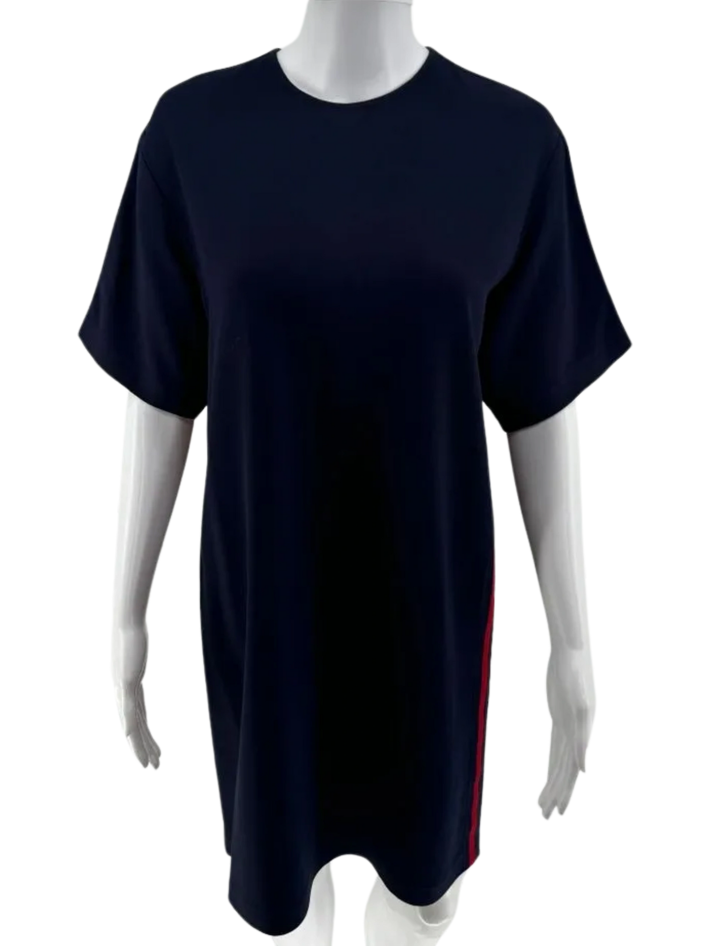 Gucci Dress Stretch Blue Jersey Tunic with Iconic Ribbon