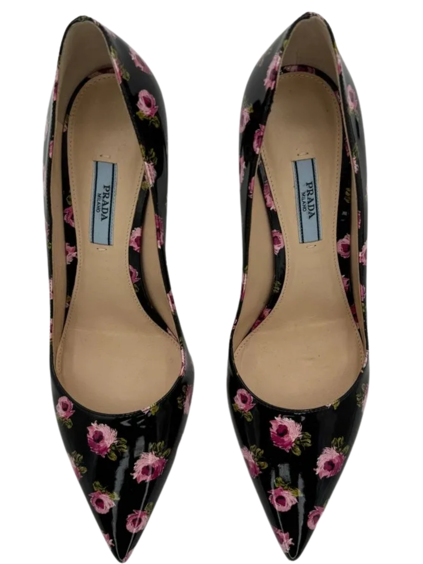 *NEW* Prada Floral Patent Pumps