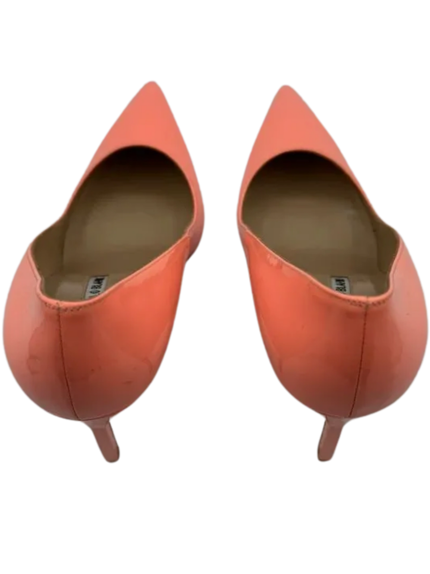 Manolo Blahnik “BB” Pointy-Toe Pumps in Coral 2014 Resort Collection